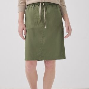 Pact Women's  Organic Cotton Classic Woven Twill Drawstring Skirt. NWT. XXL